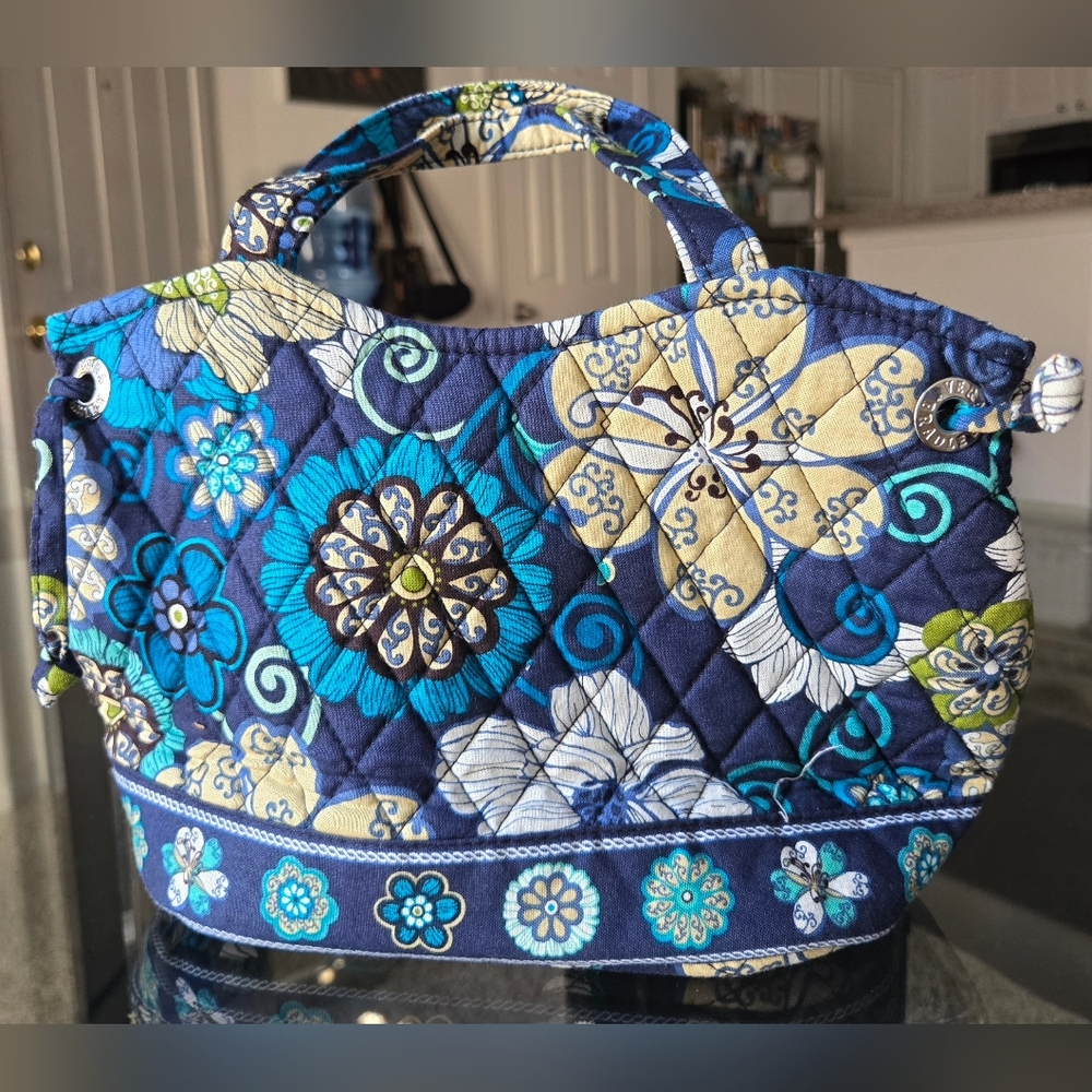 Vera Bradley Floral Quilted Blue Handbag